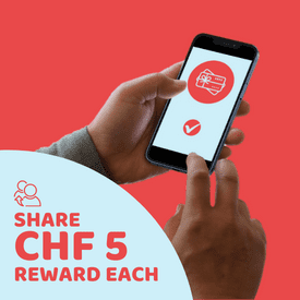 Choose MUCHO and get CHF 5.00 in CASH
